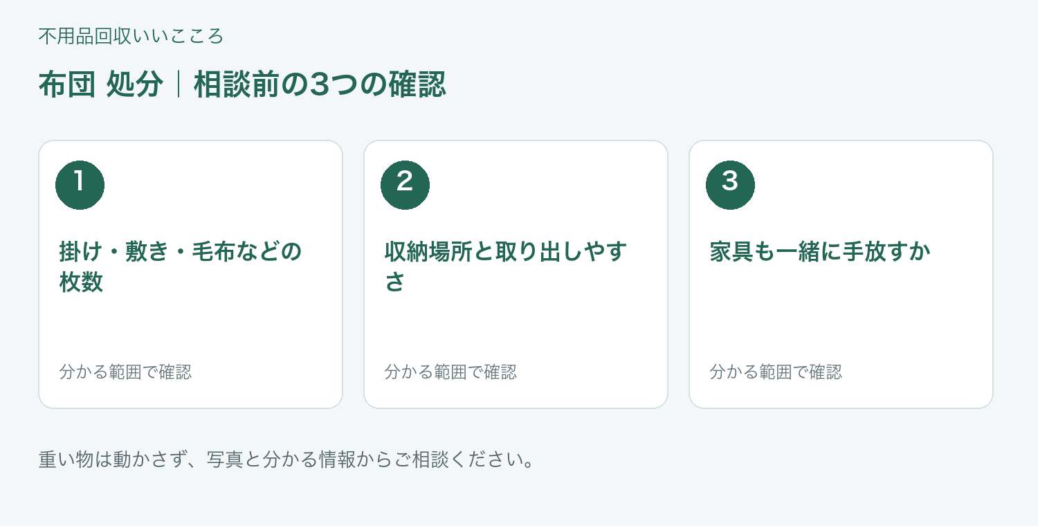 福岡市 布団 処分の相談前に確認したい3項目